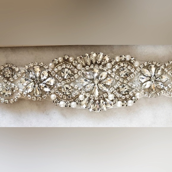 Sweetv Bridal Accessories Belt/Sash - Picture 2 of 6